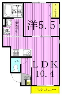 ルーチェ南逆井【1階】の間取り