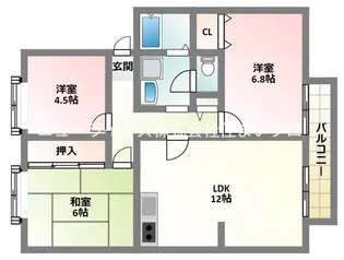 サンビレッジ岩井G棟【2階】の間取り