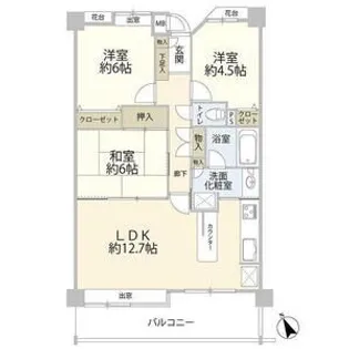 ルイシャトレ多摩センター二番館【1階】の間取り