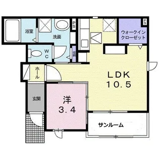 ニューメゾン【1階】の間取り