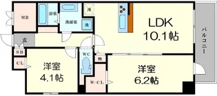 DAIYA STORK 阿波座【4階】の間取り