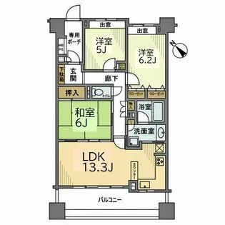 ライオンズマンション横濱元町キャナリシア【3階】の間取り