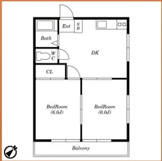 ハイツ小柳永田北【2階】の間取り