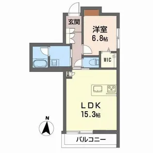 シャーメゾン小栗【1階】の間取り