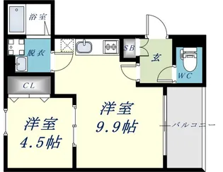badge tomoi Nord 1【1階】の間取り