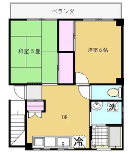 東裏ハイツ【3階】の間取り