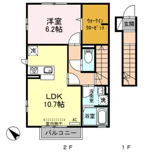 ファミール祇園【2階】の間取り