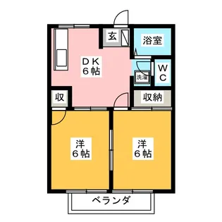 ハイツ粟野 A棟【2階】の間取り