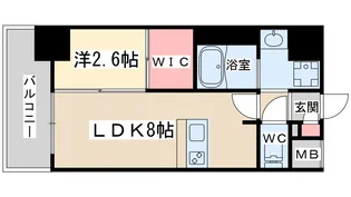 エスリードレジデンス ザ・グラン 梅田イースト【7階】の間取り
