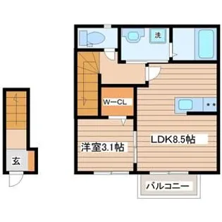 エクシリア原町I【2階】の間取り