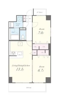 フォルトゥーナ元本郷【2階】の間取り