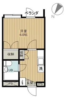 ジュアンコーポ北与野【1階】の間取り