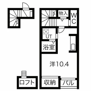 フェルトHanDen A棟【2階】の間取り