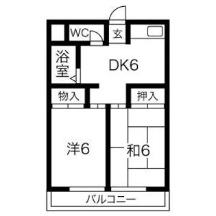 カースル50 B棟【2階】の間取り