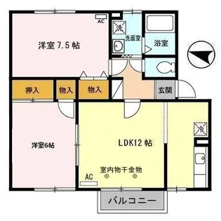 グランディールM102【1階】の間取り