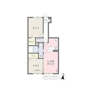 ボヌールII【1階】の間取り