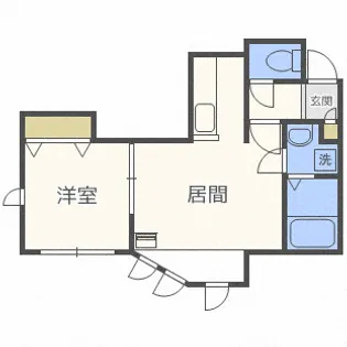 ハピネス北21条【2階】の間取り