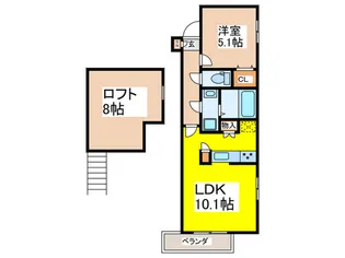 ルミエール松原【3階】の間取り