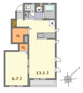 エクセラン【1階】の間取り