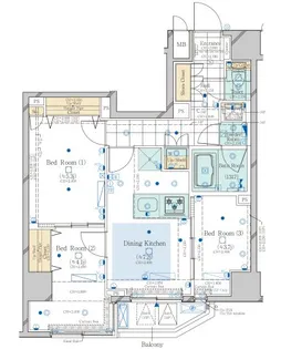 コンシェリア新橋 MASTER’S VILLA【14階】の間取り