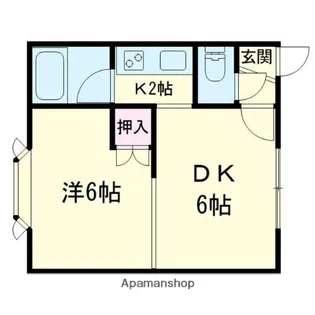 信濃弐番館【3階】の間取り
