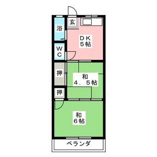 コーポ城見【2階】の間取り