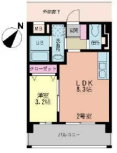 グレイスフルマンション比恵南【4階】の間取り