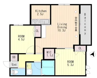 La Maison 友【4階】の間取り