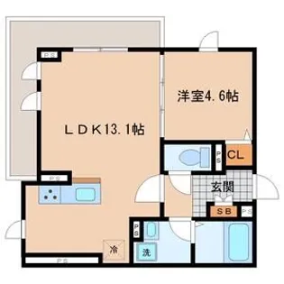 LUANA・AIR・RESIDENCE宮町【1階】の間取り