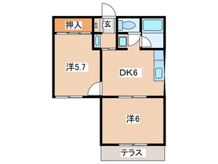 アドヴァンスハイムK【1階】の間取り