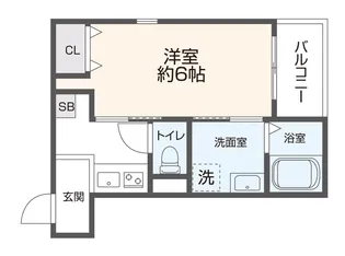 グラシアスコート長瀬【2階】の間取り