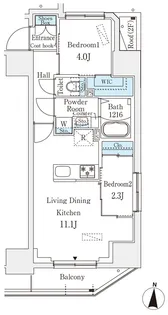 プライムブリス深川住吉【4階】の間取り