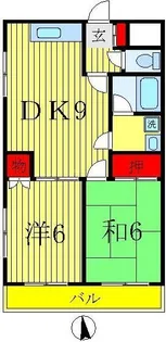 パークハイツ平野【4階】の間取り
