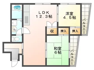 シャトー滝の茶屋【3階】の間取り