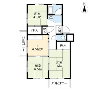 UR徳力【1階】の間取り