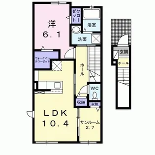 ミドルヴィレッジ【2階】の間取り