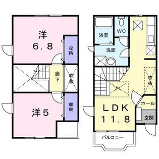 レジデンス YNK【1階】の間取り