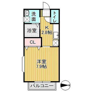 シティコーポエレガII【1階】の間取り