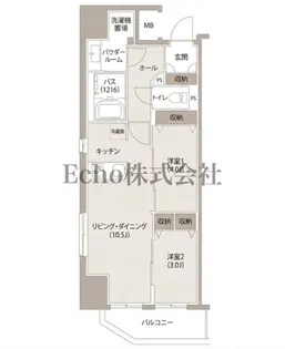 アーバネックス西本町【7階】の間取り