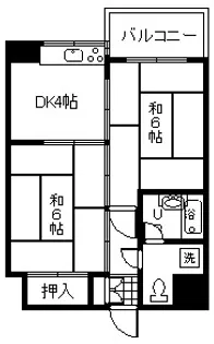 プレジデント山代【8階】の間取り
