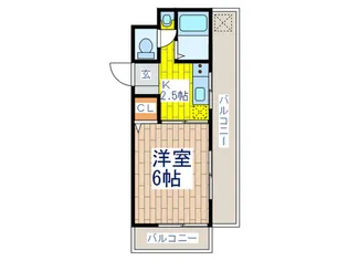 ニュ-千鳥町マンション【2階】の間取り