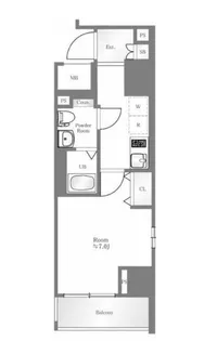 クレヴィスタ蒲田【8階】の間取り