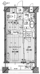 レジデンシャルステート南千住【2階】の間取り