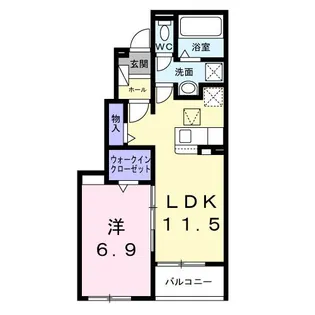 ノール・ボヌール【1階】の間取り