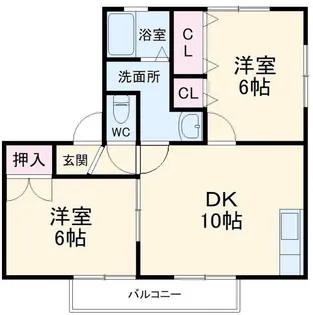 ハイカムール上島IIB【2階】の間取り