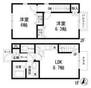 メゾンBの間取り
