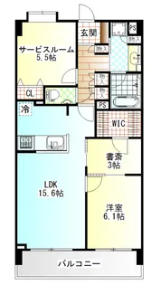 サンデュエル南鴨宮テゾーロ【4階】の間取り