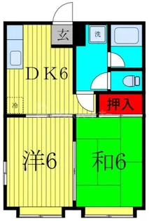 メゾン谷津マンション【2階】の間取り