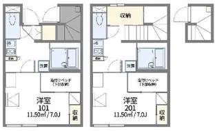 レオパレスきょうでん【1階】の間取り