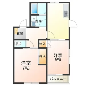 コーポフローラg【1階】の間取り